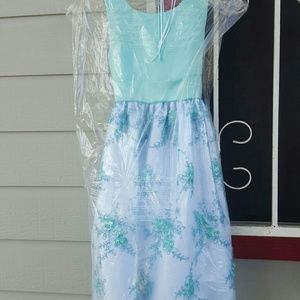 Girls aqua dress