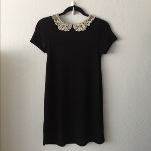 H&M black lace collar dress
