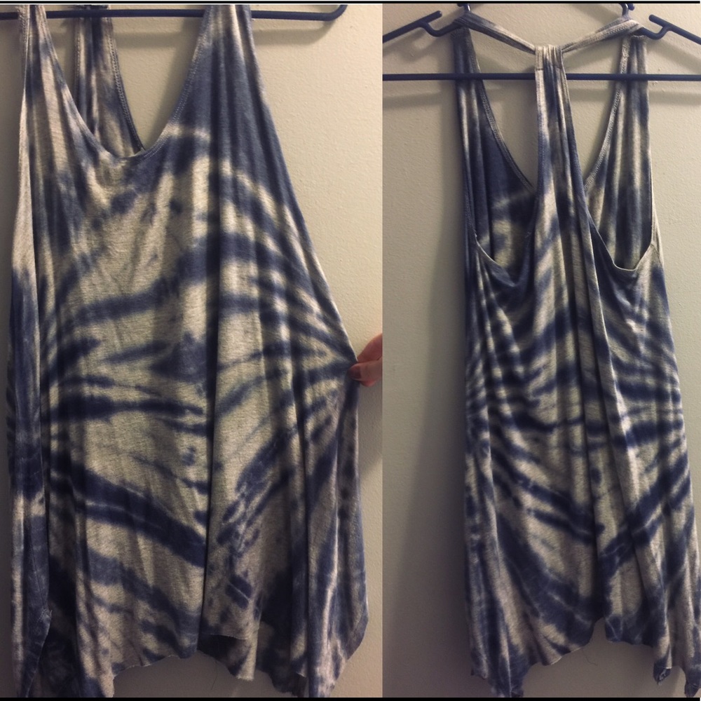 Blue Tye dye Tank