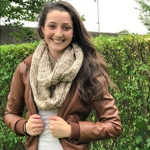 Brown leather jacket