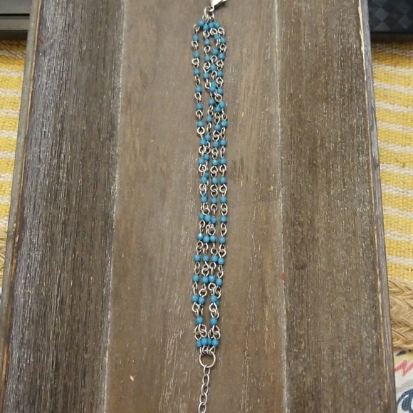 JBloom  Teal and Silver 4 strand Bracelet - Picture 3 of 4