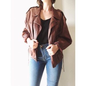 🔴MAJOR SALE Vintage Brown Genuine Leather Jacket