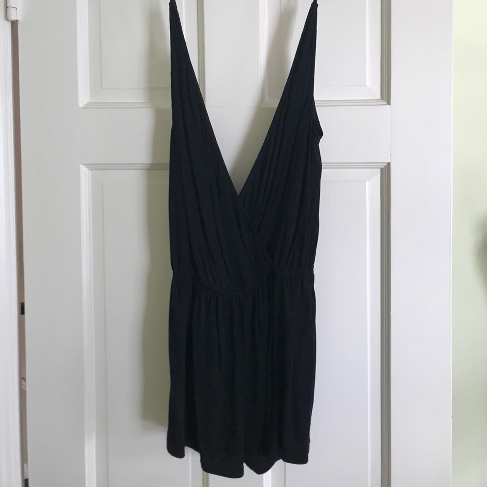 Tobi black low cut romper