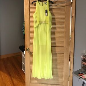 BCBG MAXAZARIA small lime yellow dress "Shaina"
