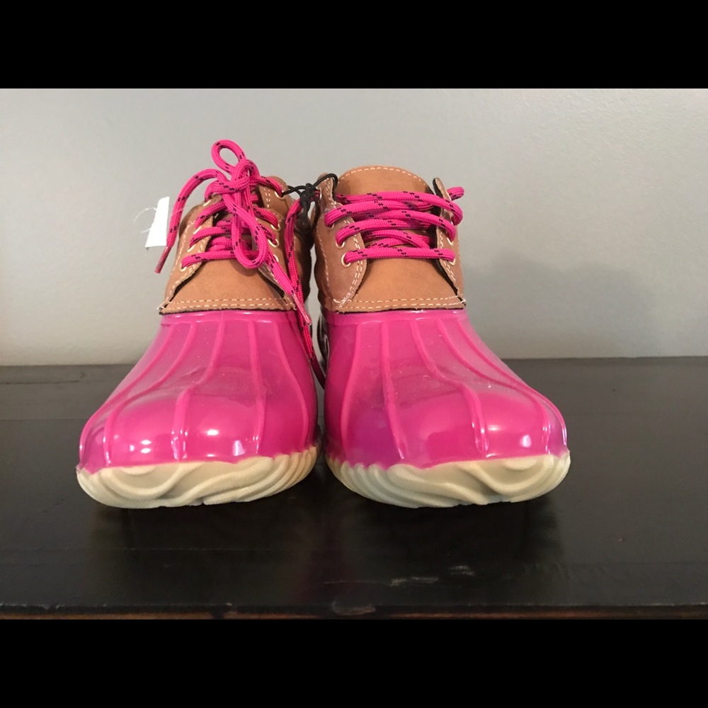 Tommy Hilfiger pink boots