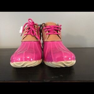 Tommy Hilfiger pink boots