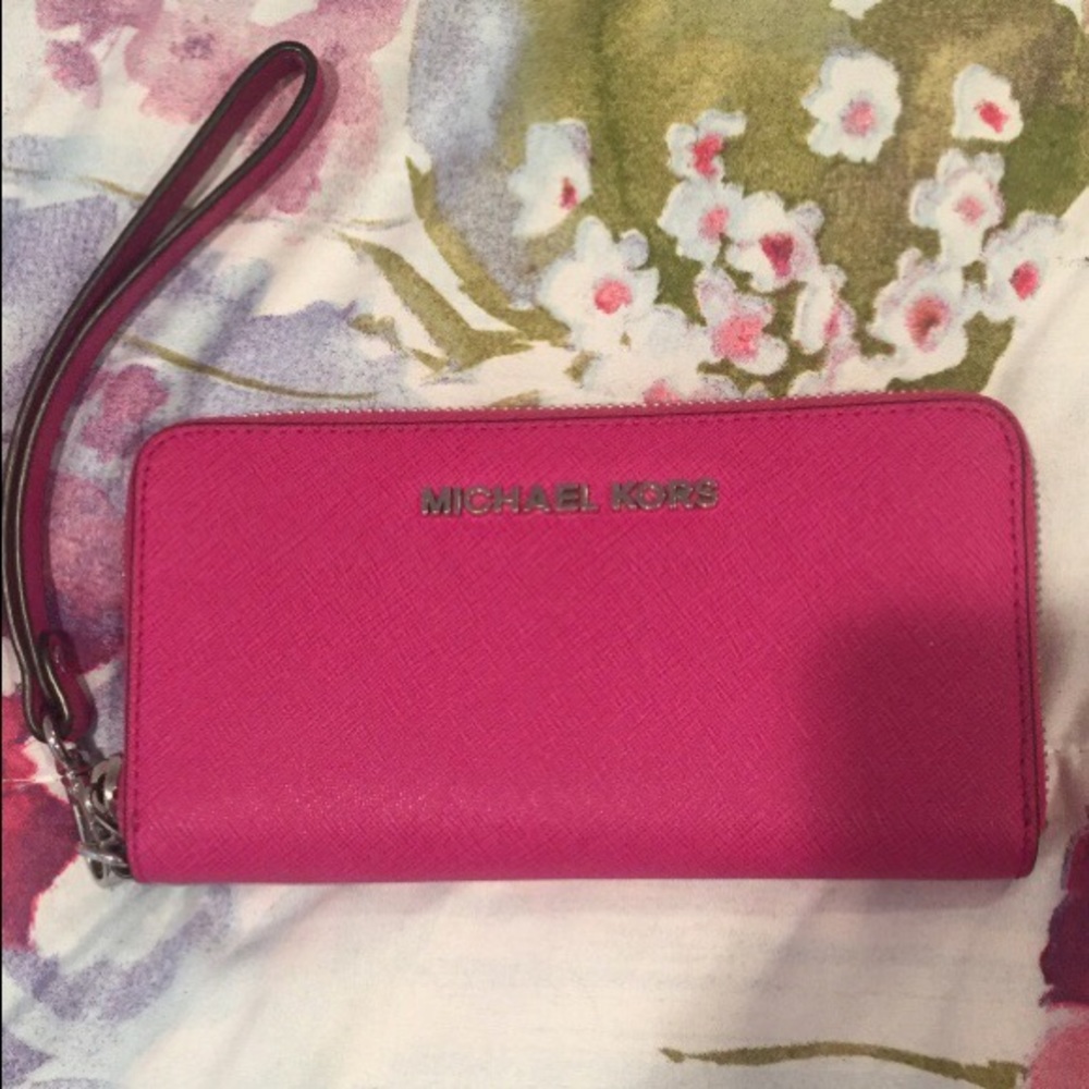 Michael Kors jet set wallet, pink