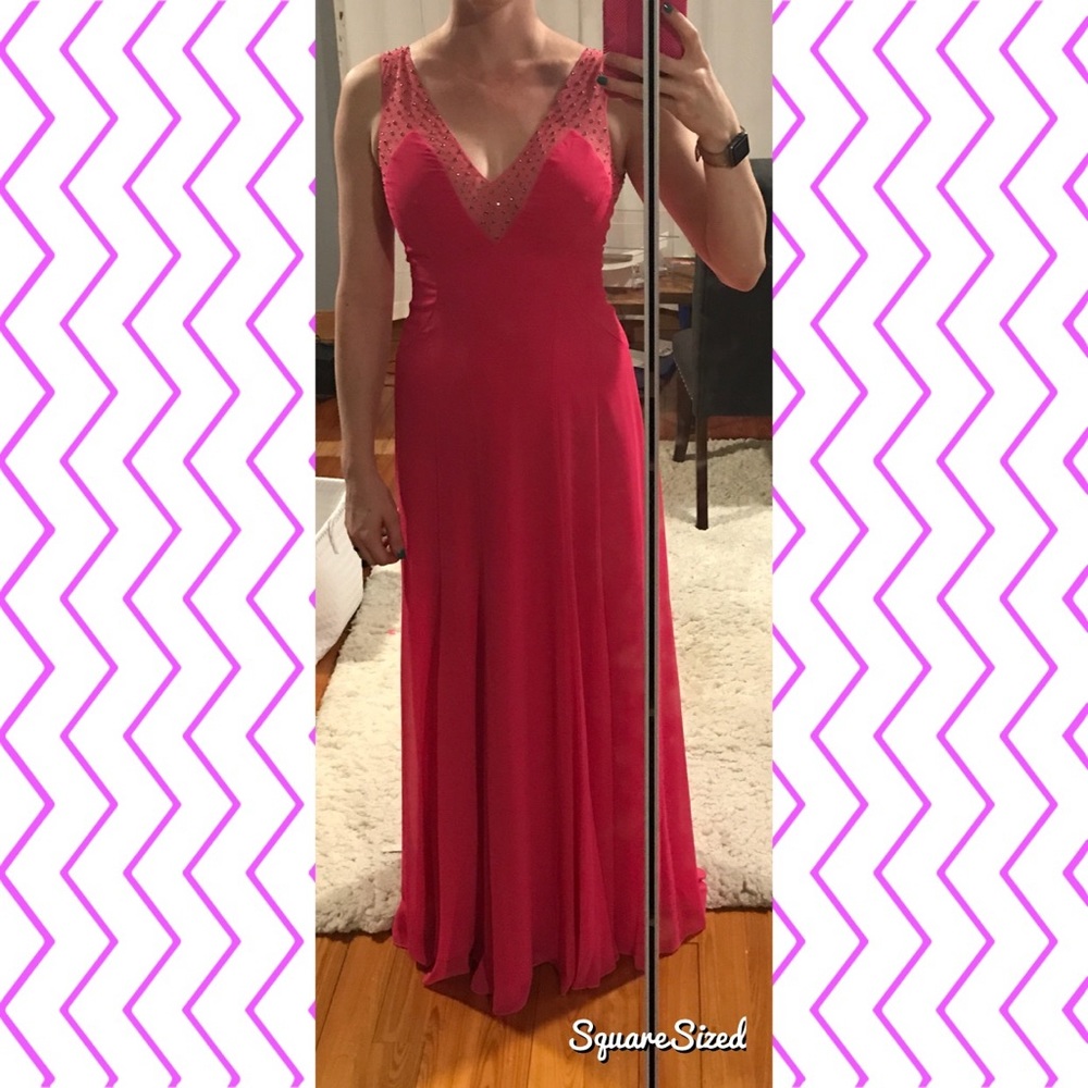 BCBG MAXAZARIA "Mariena" dress in "neon pink"