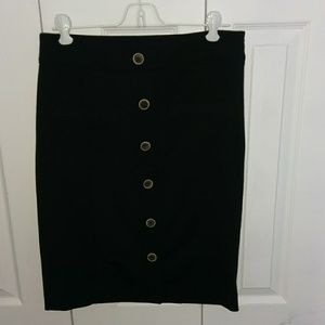 Black pencil skirt