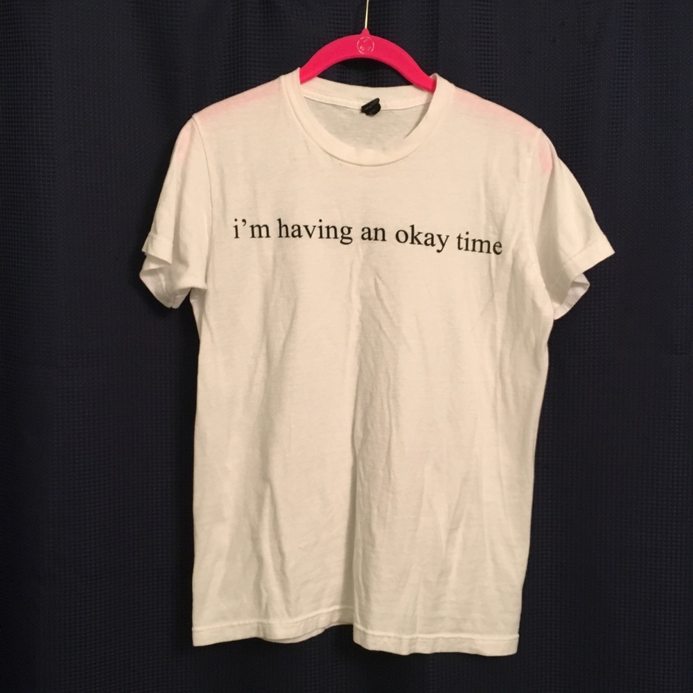 **SALE** White fitted graphic Tee size S