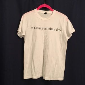 **SALE** White fitted graphic Tee size S