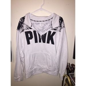 Quarter zip-up PINK pull-over