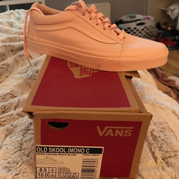 peach pink vans