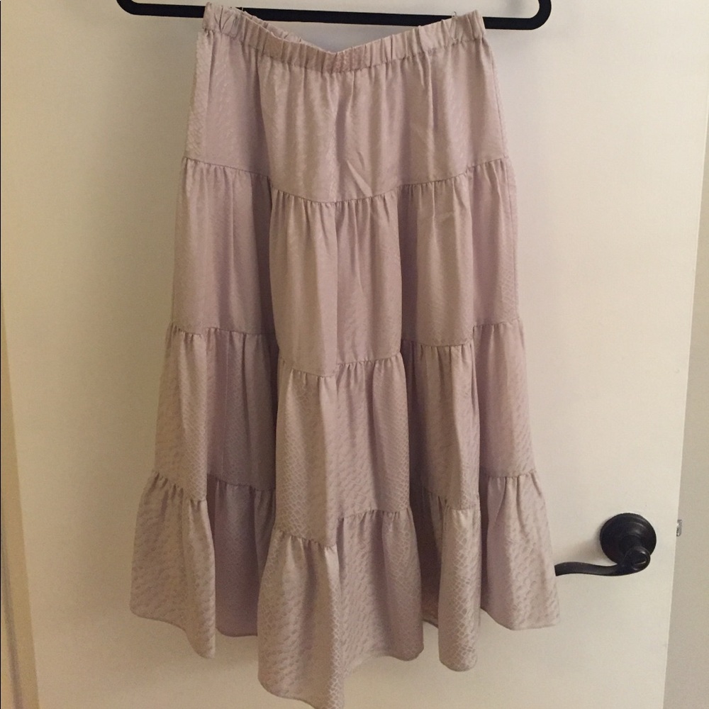 Rebecca Taylor Silk Jacquard Python Print Skirt 2