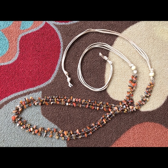 Boho Cord Belt with Stone Chips - Picture 2 of 3