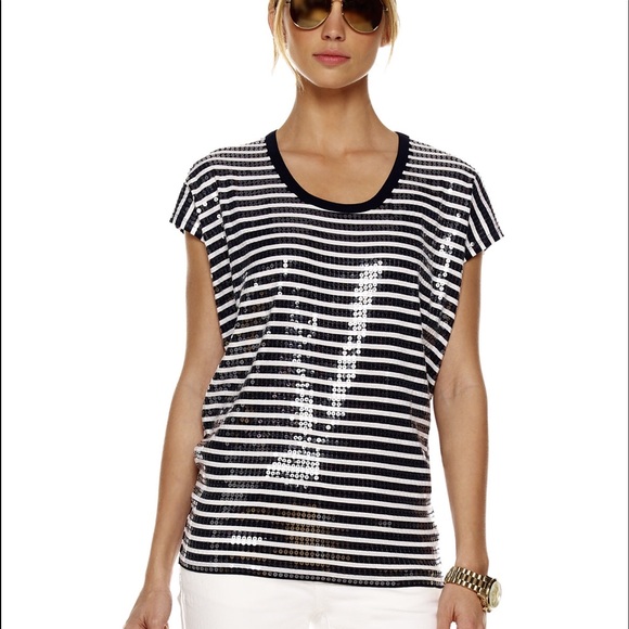 michael kors black sequin top