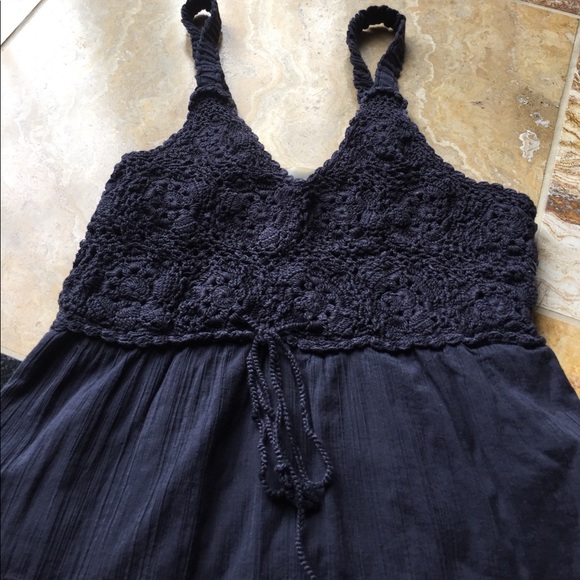 Athleta boho full-lined elastic sundress soft navy - Picture 2 of 8