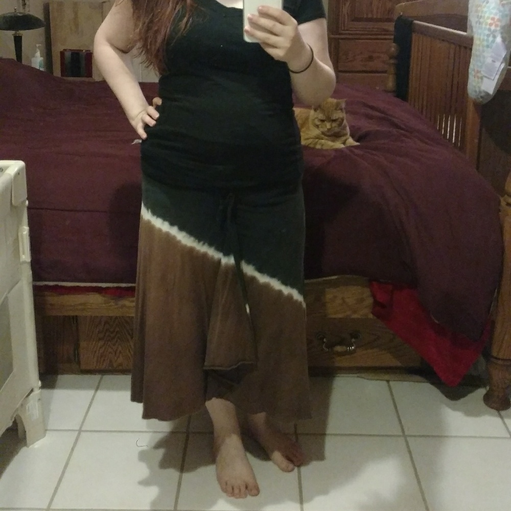 Neutral tie dye skirt