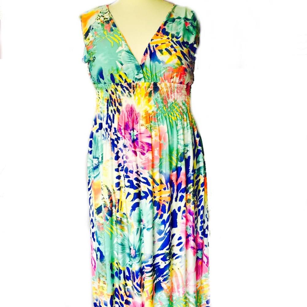 🛍️Bright Colorful Springy Maxi Dress