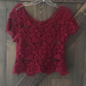 Red Crochet Top