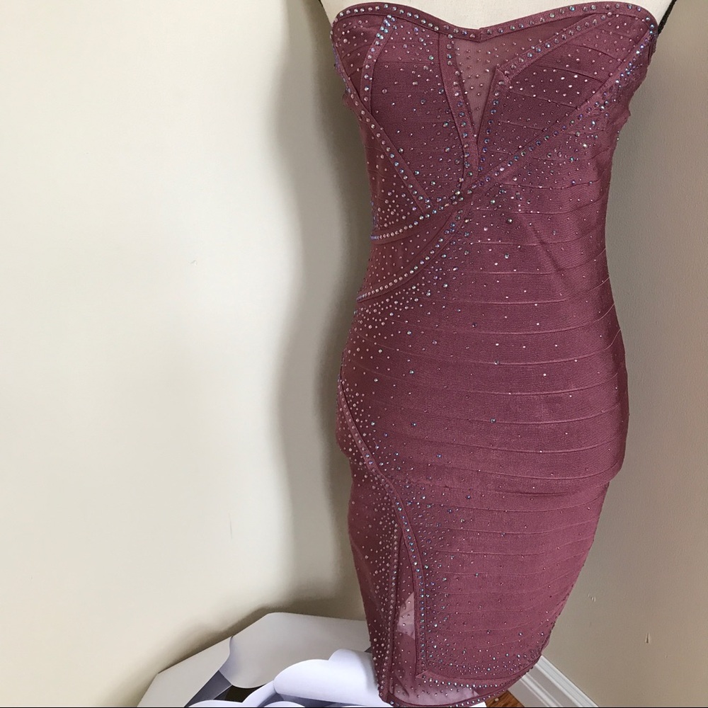 WOW Couture Bandage Dress Studs PURPLE MED