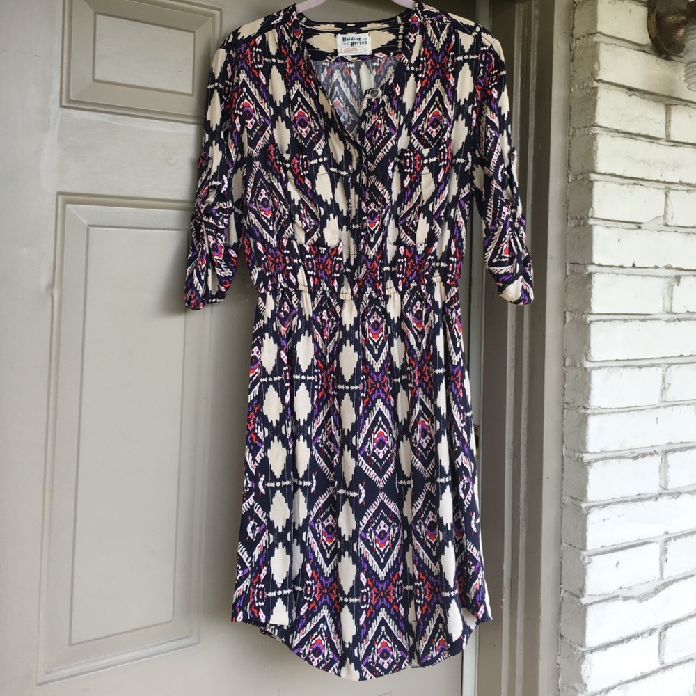 Anthropologie Holding Horses Button-front Dress.