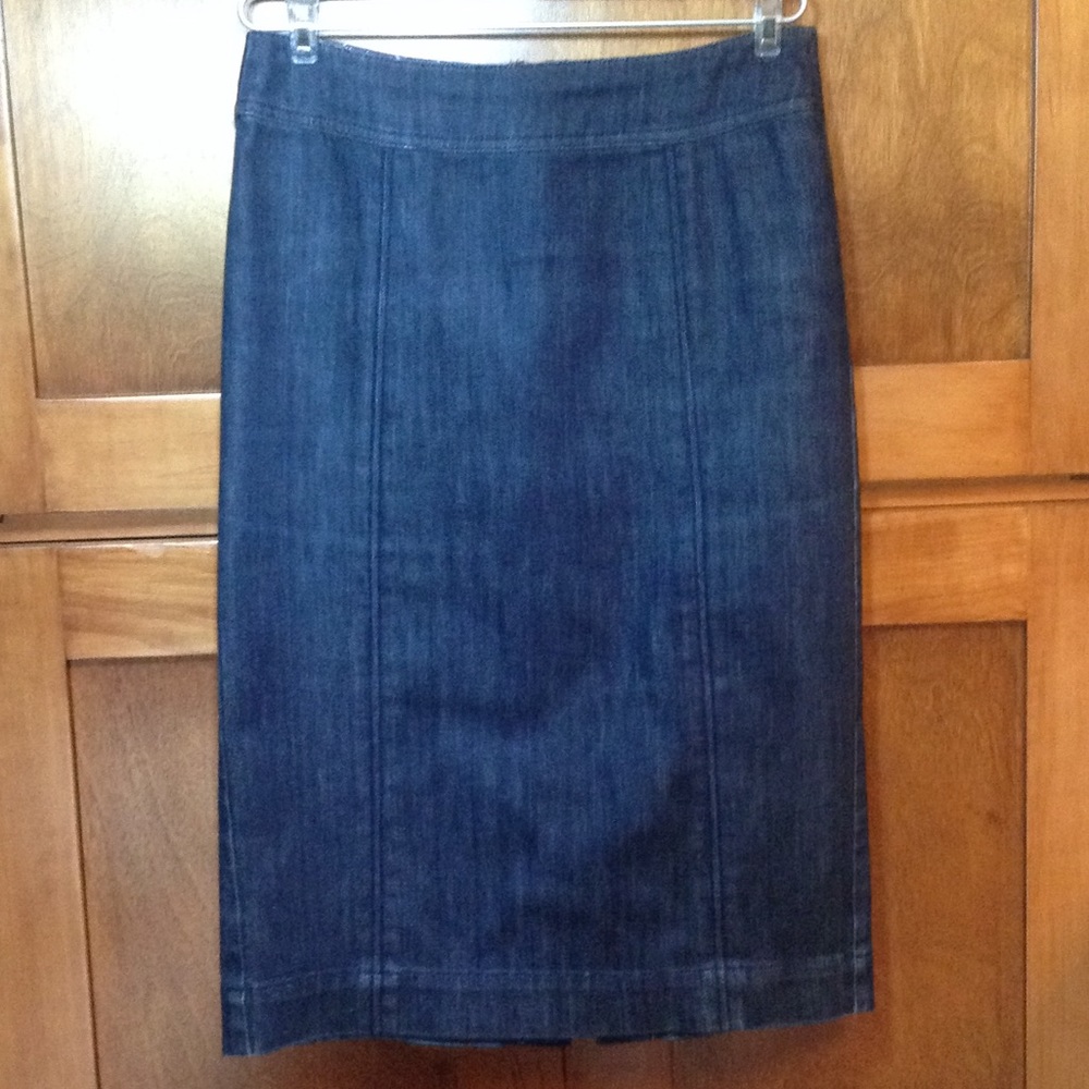 Boden Dark Denim Pencil Skirt
