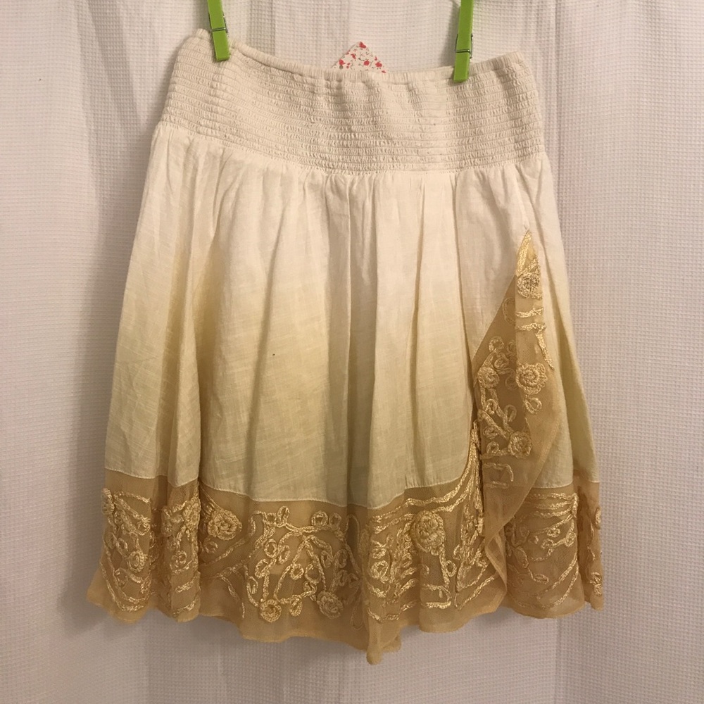 Pale yellow free people skirt in size xs