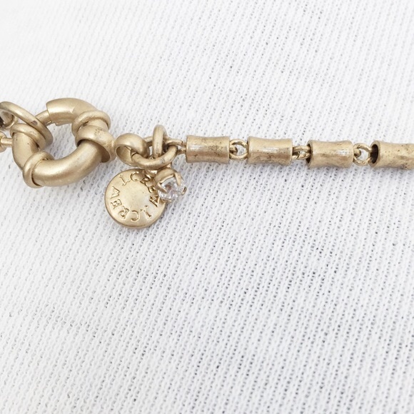 ✨sold✨ j crew • art deco jade beaded long chain - Picture 4 of 4