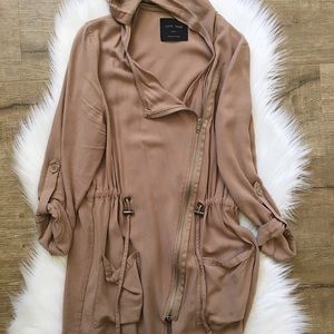 Love Tree Lightweight Zip Up Khaki Jacket