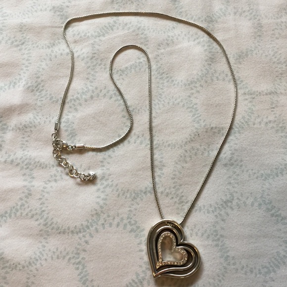 Brighton heart pendant on long chain - Picture 1 of 5