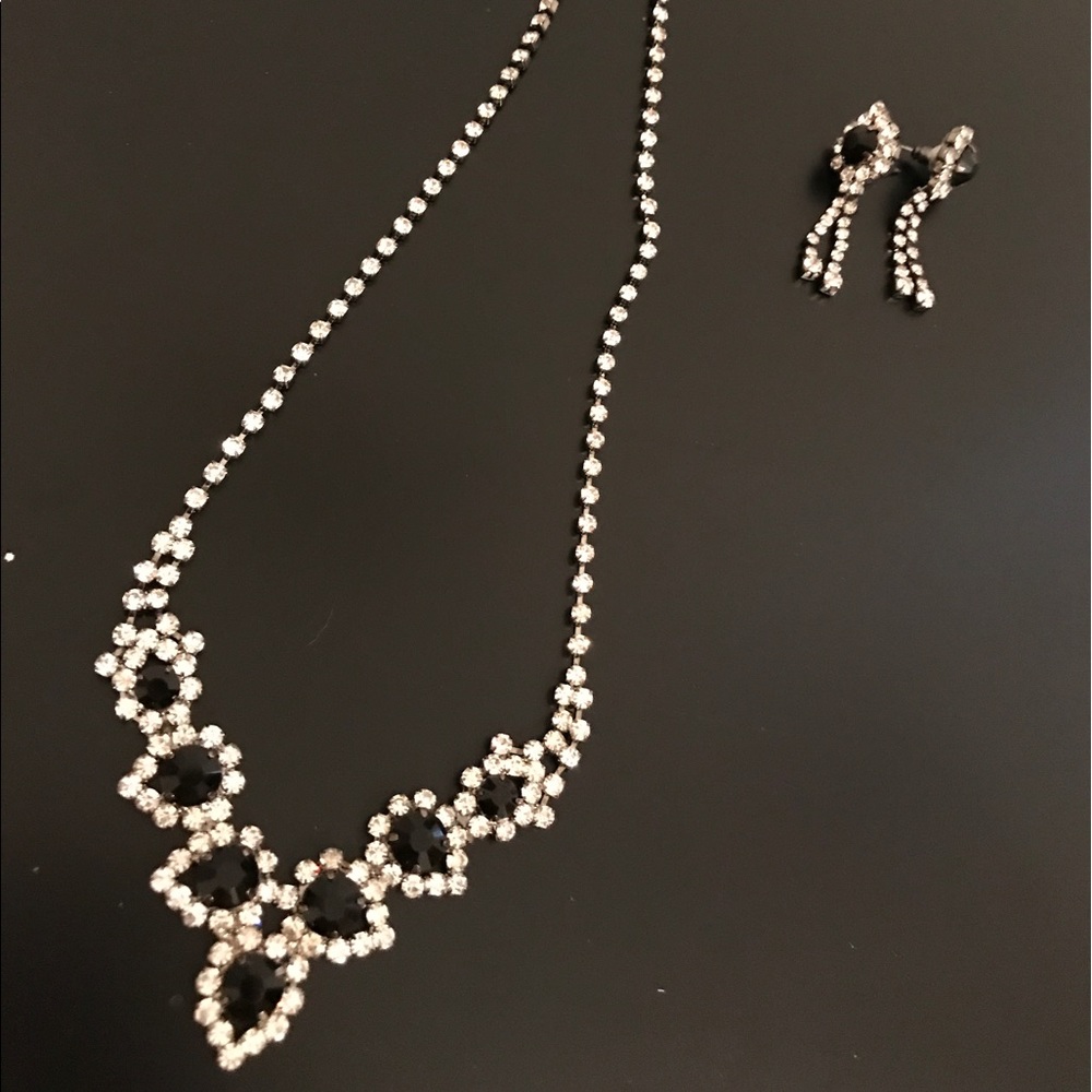 Earrings and necklace