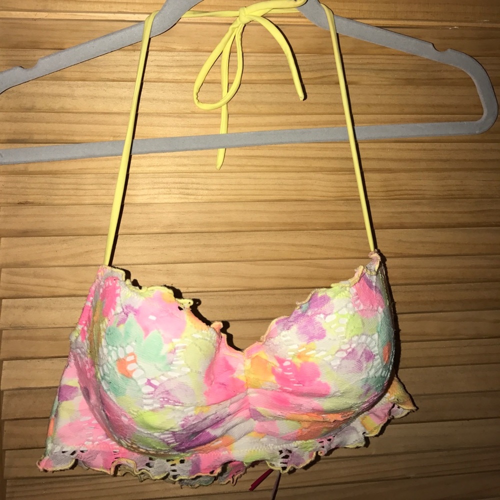 Victoria's Secret swim suit bright colors, halter
