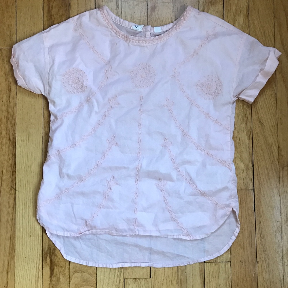 Gap Kids Pink Embroidered Shirt