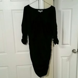 Jennifer Lopez Black Ruched Dress Size Medium