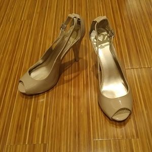 Peep toe, slingback heels