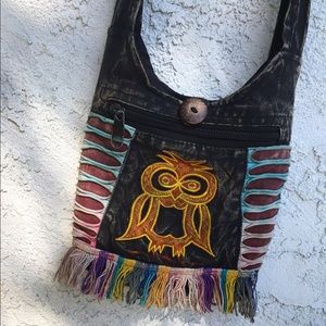 Hippie Boho Owl Purse