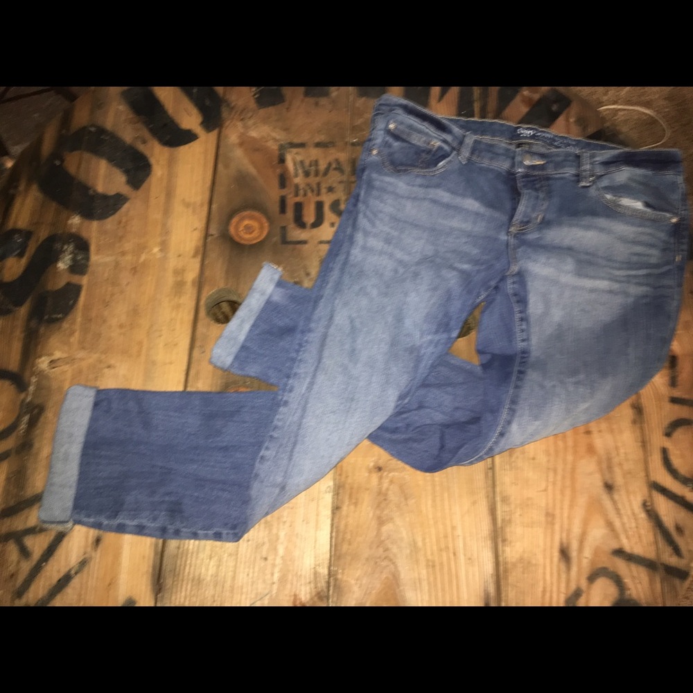 Skinny roll up jeans