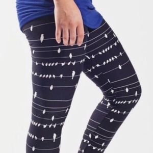 Lularoe TC Bird on a Wire Leggings! HTF Unicorn 🦄