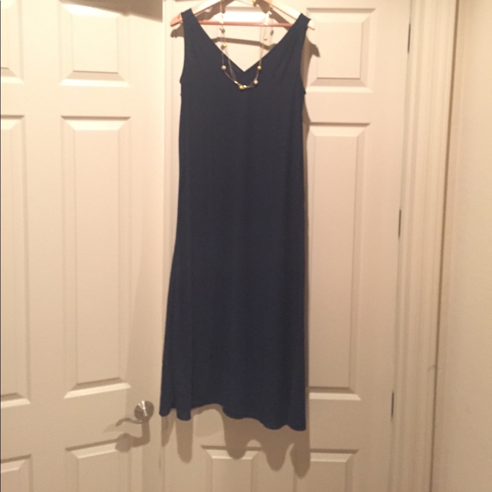 J Crew Navy Blue Maxi Dress