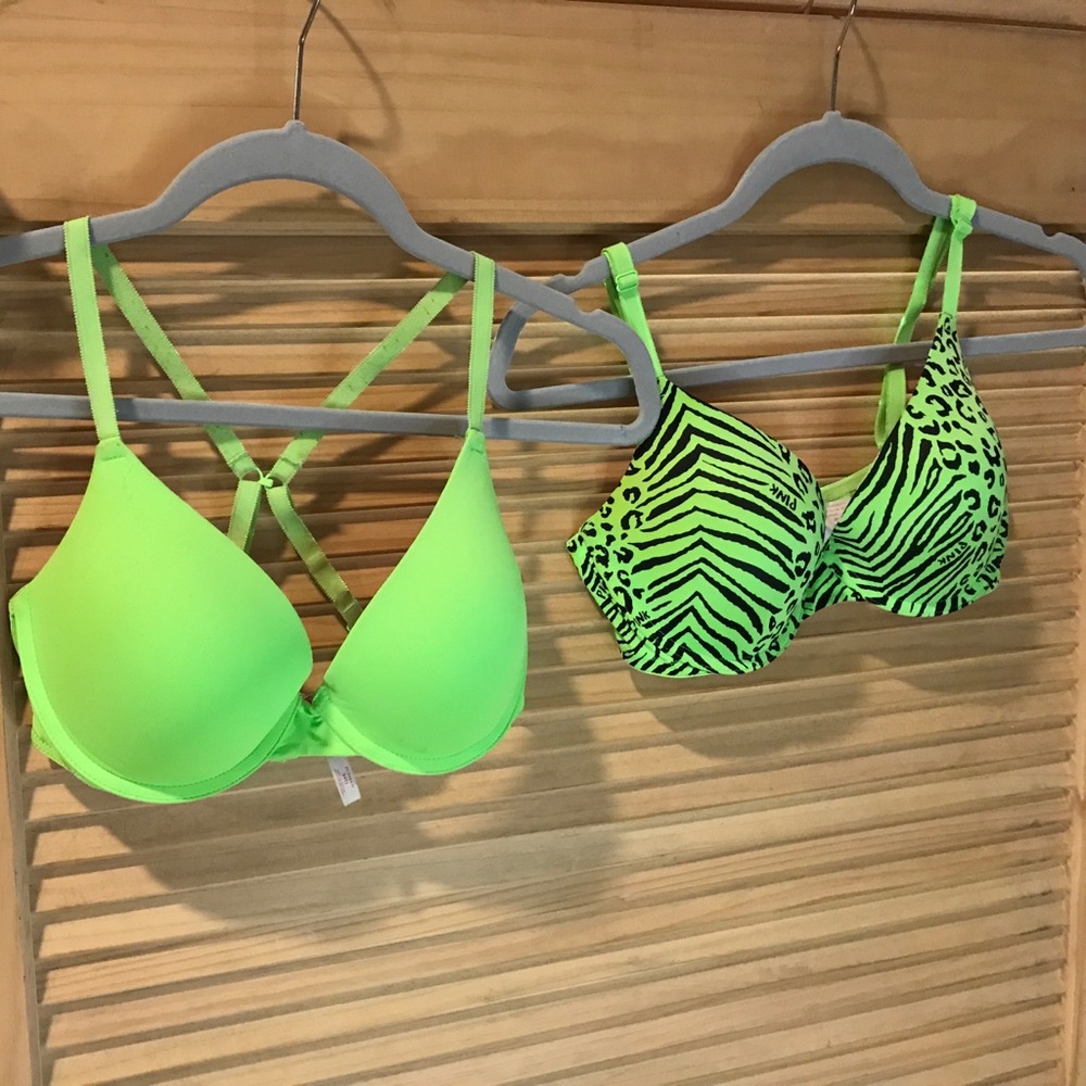 Victoria's Secret 34D push up bra's PINK