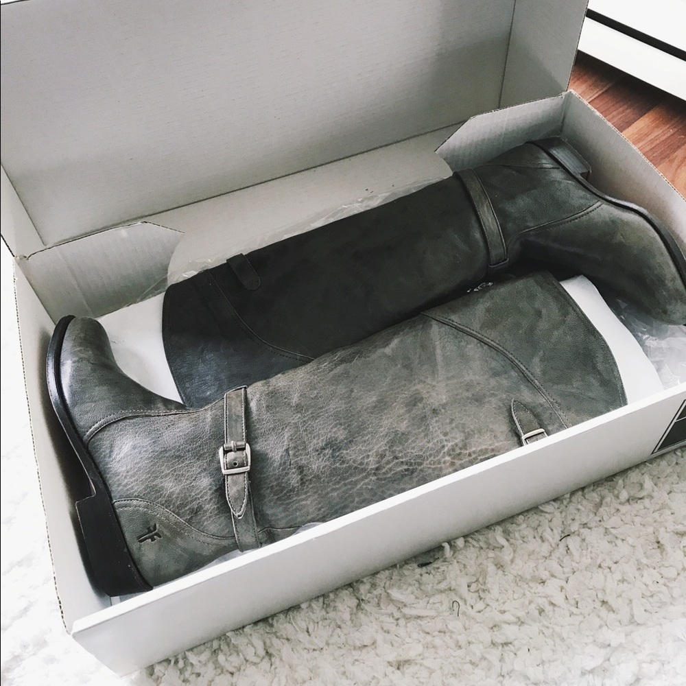 ⭐️Frye Dorado Riding Boot in Charcoal⭐️ - Picture 1 of 7