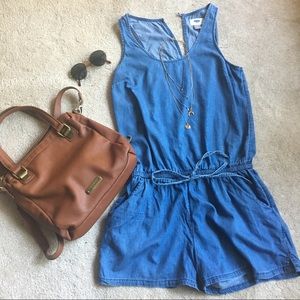 Chambray Romper