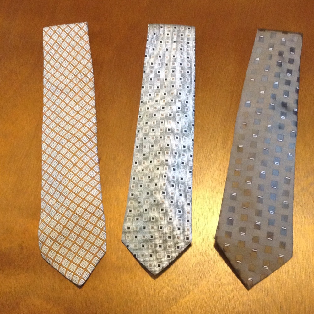 Bundle of Three 100% Silk Ties