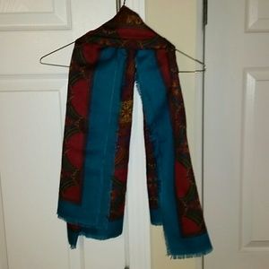 Multicolor Frayed Edge Scarf