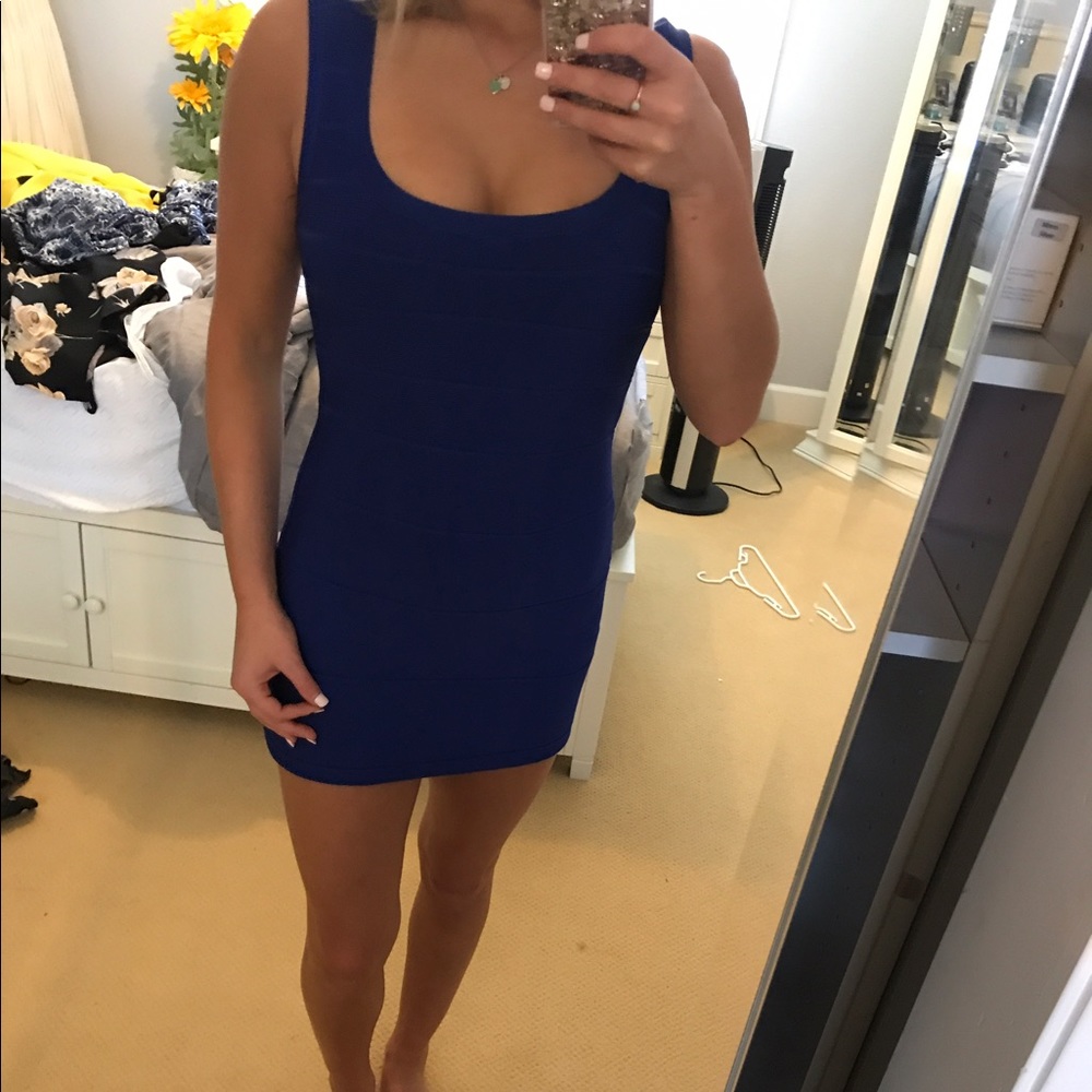 CALVIN KLEIN royal blue bodycon dress
