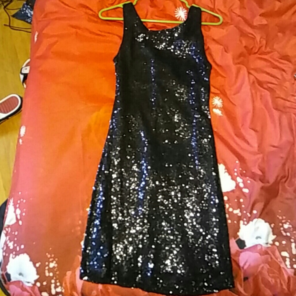 Black sequins mini