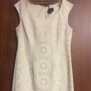 White Crochet Sheath Dress