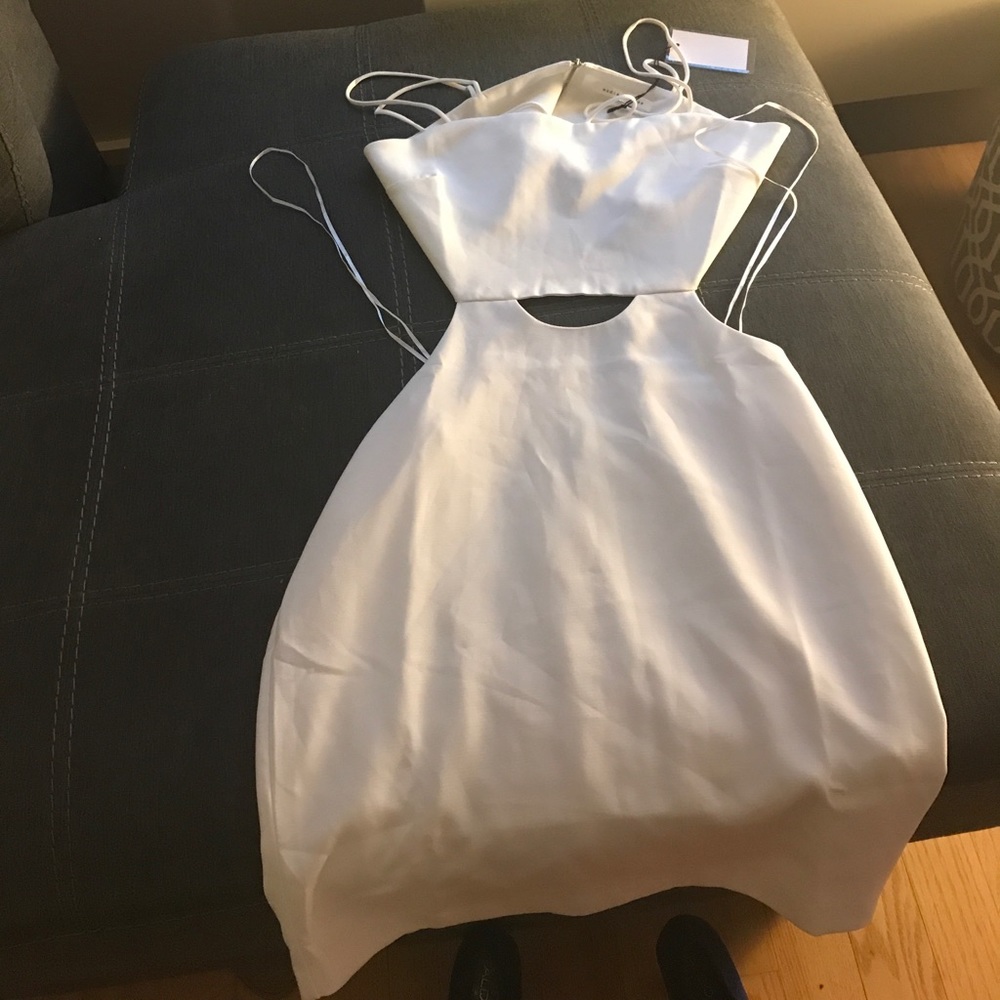 White Cut-Out Dress
