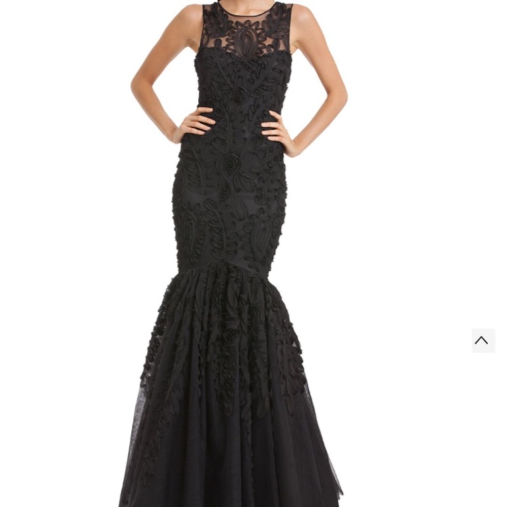 JS Collections | Chiffon Soutache Mermaid Gown